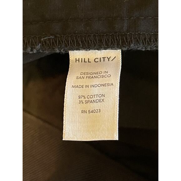 Hill City Everyday Pants Men's 31X32 Elastic Waist Black Flat Front Straight - Picture 13 of 14